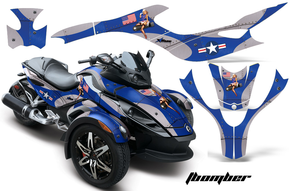 CAN-AM SPYDER Graphics Kit TBOMBER BLUE